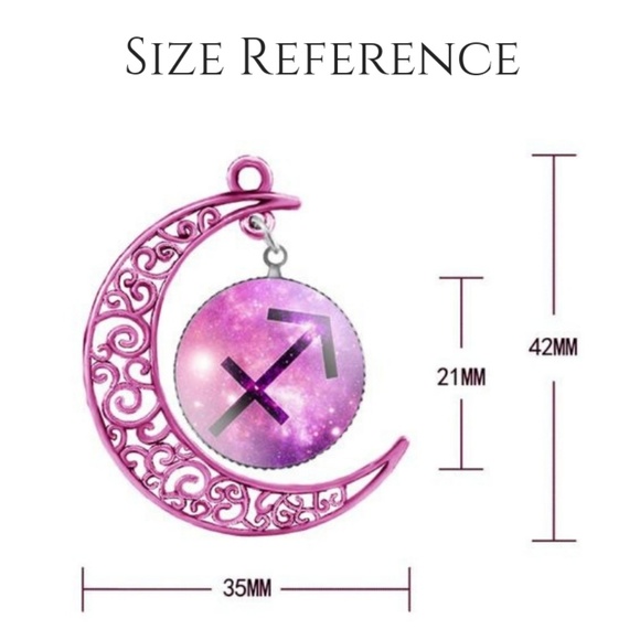 Necklace Virgo - Zodiac Moon Pink - Picture 4 of 4